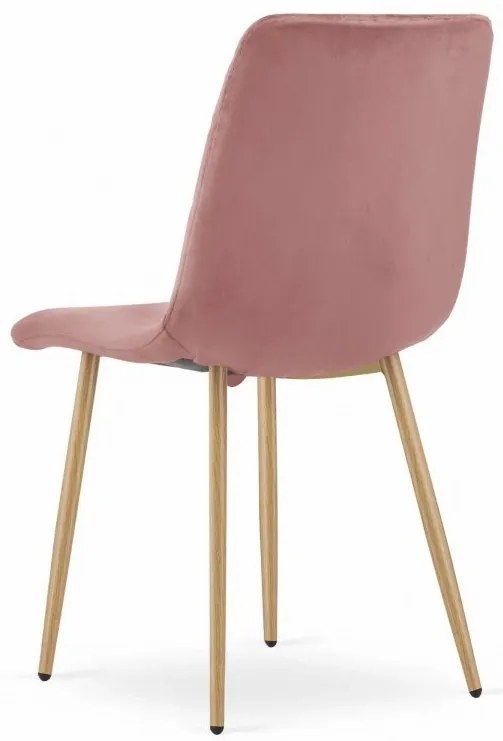 Set 4 kresiel TURIN - ružový zamat