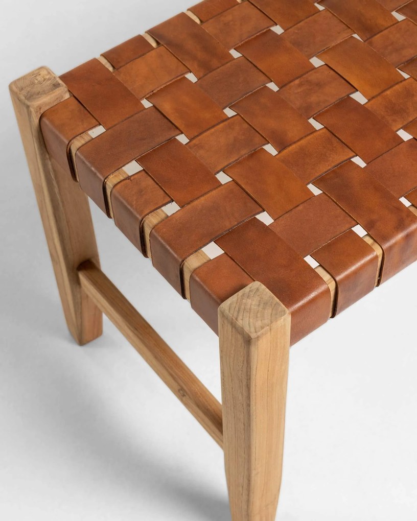 KOŽENÁ LAVICA CALIXTA 120 CM HNEDÁ MUZZA