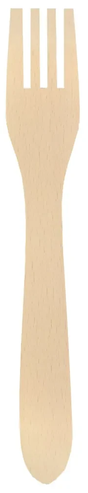 AMADEA Drevená vidlička, masívne drevo, dĺžka 18,5 cm