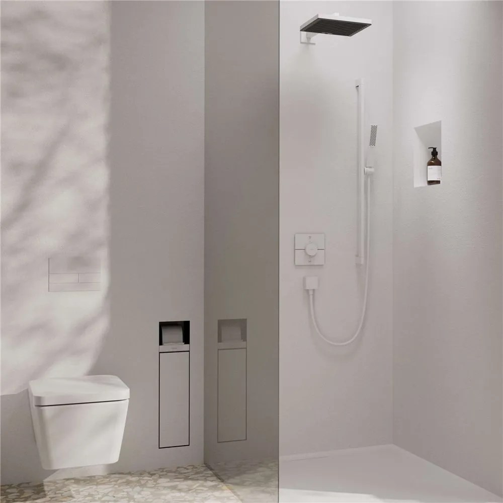 HANSGROHE ShowerSelect Comfort E termostat pod omietku pre 2 spotrebiče, matná biela, 15572700
