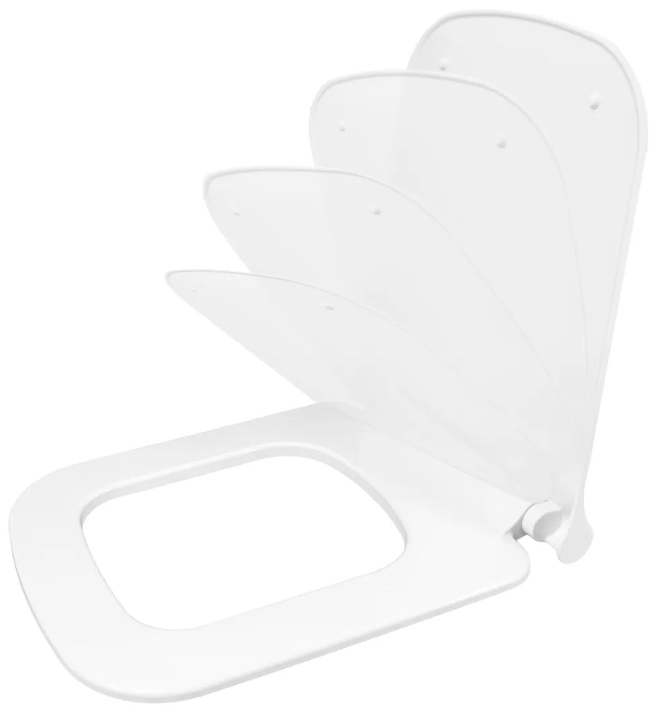 Gamma Viana, toaletné WC sedátko 418(467)x444mm z duroplastu s pomalým zatváraním, biela, ERG-GAM-D6