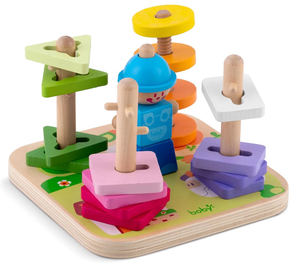 Drevená triediaca hračka - puzzle RK-866 Ricokids