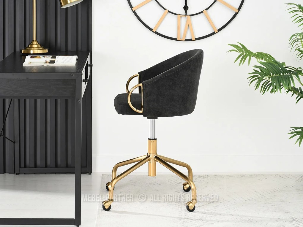 Stolička Carma B (čierna + zlatá). Akcia -19%. Vlastná spoľahlivá doprava až k Vám domov. 1110492