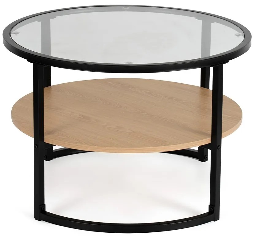 Noela Sklenený konferenčný stolík s čiernym rámom VITREA 45