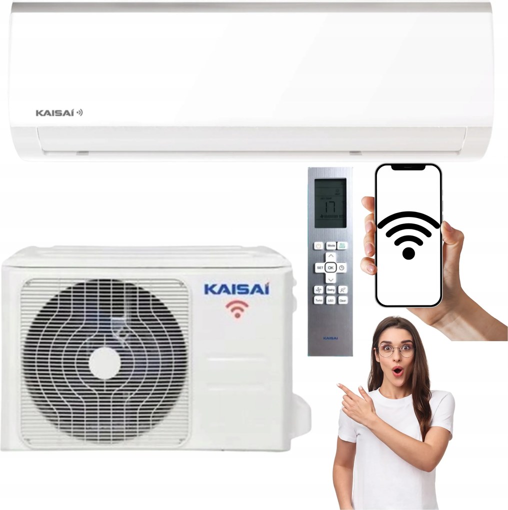 Nástenný klimatizátor Kaisai Fly 3,5Kw Wifi Výkonná Klimatizácia Do Domácnosti
