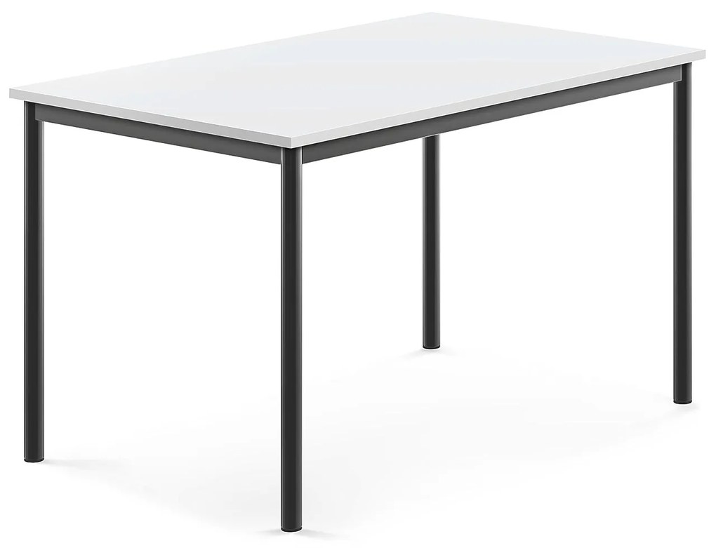 Stôl SONITUS, 1200x800x720 mm, HPL - biela, antracit