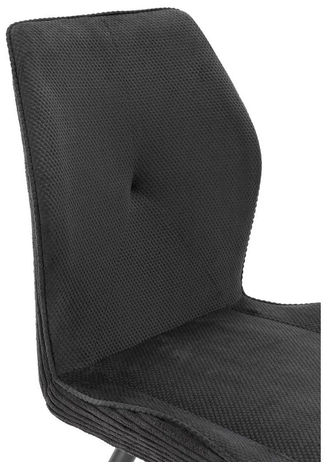 Čierne menčestrové jedálenské stoličky v súprave 2 ks Adaya – Marckeric