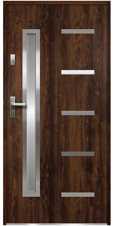 Dvere vchodové Juventus P55 90P ořech