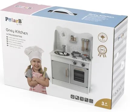 Detská kuchynka Viga 44049 PolarB eco sivá