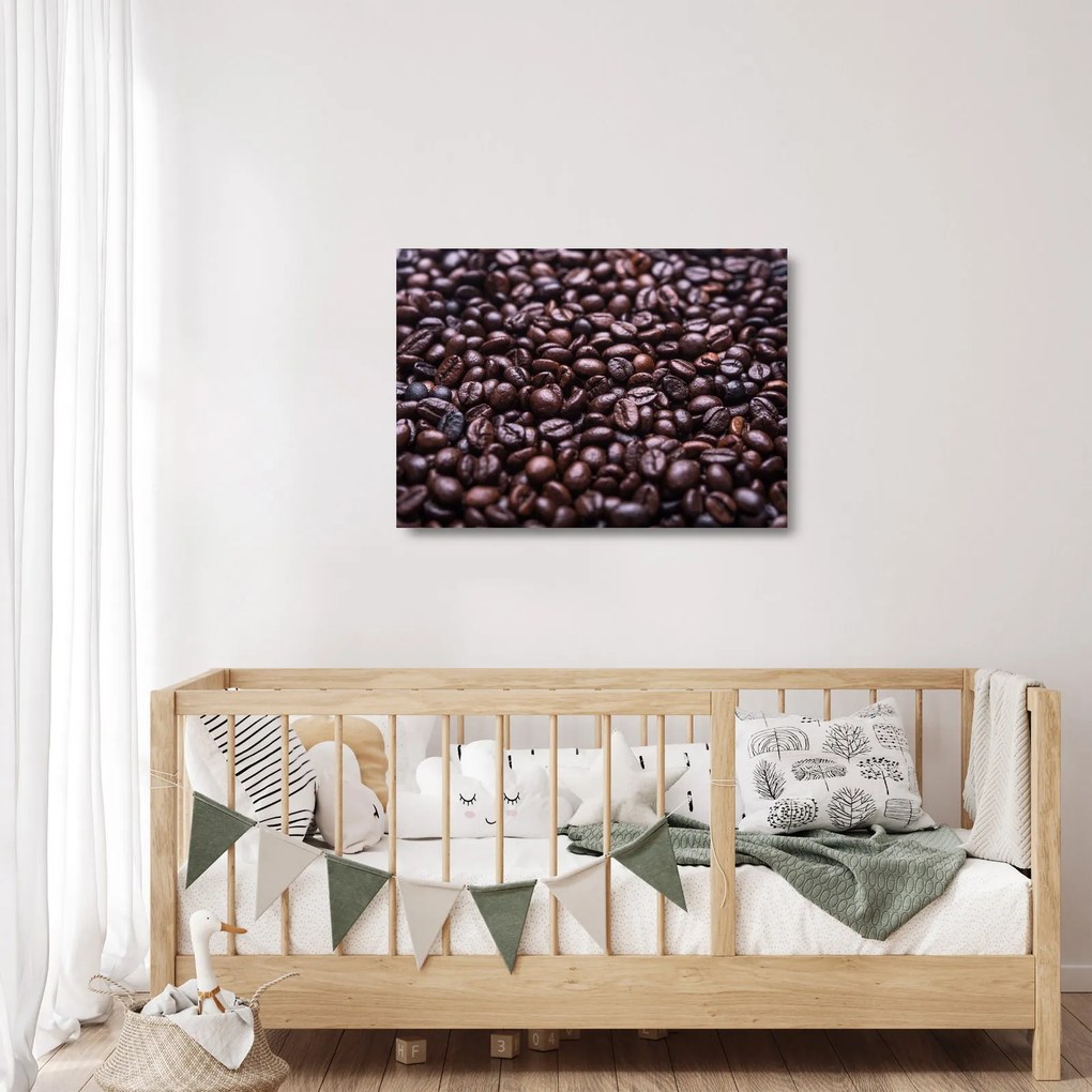 Sklenený obraz kávových zŕn (70x50 cm)