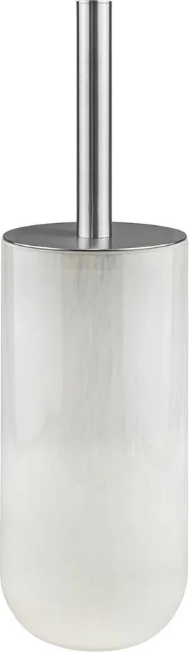 Krémovobiela sklenená WC kefa Opal – Mette Ditmer Denmark