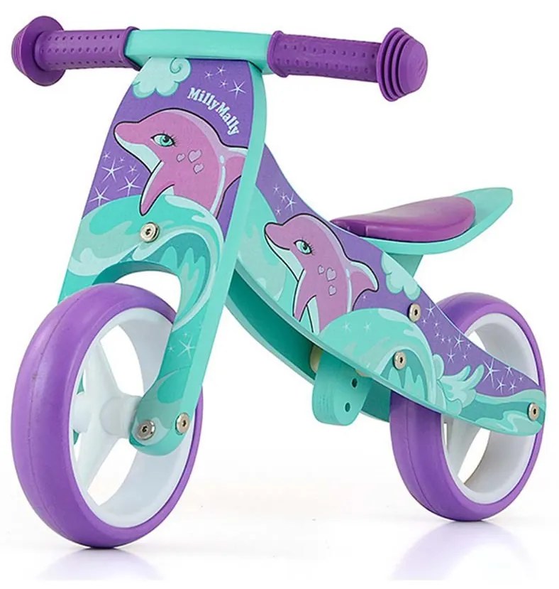 Detské multifunkčné odrážadlo bicykel 2v1 Milly Mally JAKE Dolphin
