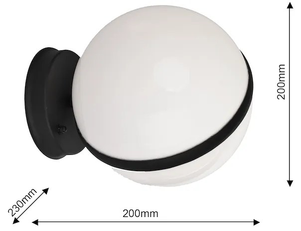 Exteriérové nástenné svietidlo Circulo, 1x biele PVC tienidlo