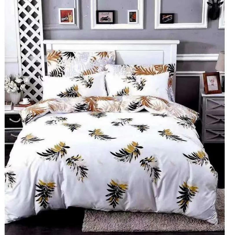 Biele posteľné obliečky s motívom listov