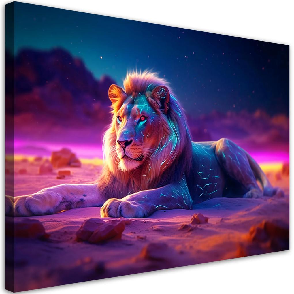 Gario Obraz na plátne Silný lev a oddych Rozmery: 60 x 40 cm
