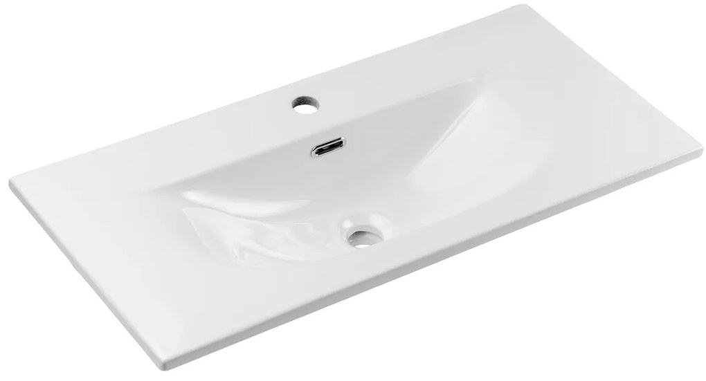 Umyvadlová skříňka se zápustným umyvadlem Nova White 80 cm bílá