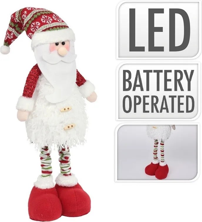 LED Santa Claus s dlhými nohami 70 cm