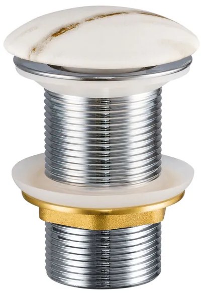 Súprava keramického umývadla na dosku a výpuste Pati biela/mramor