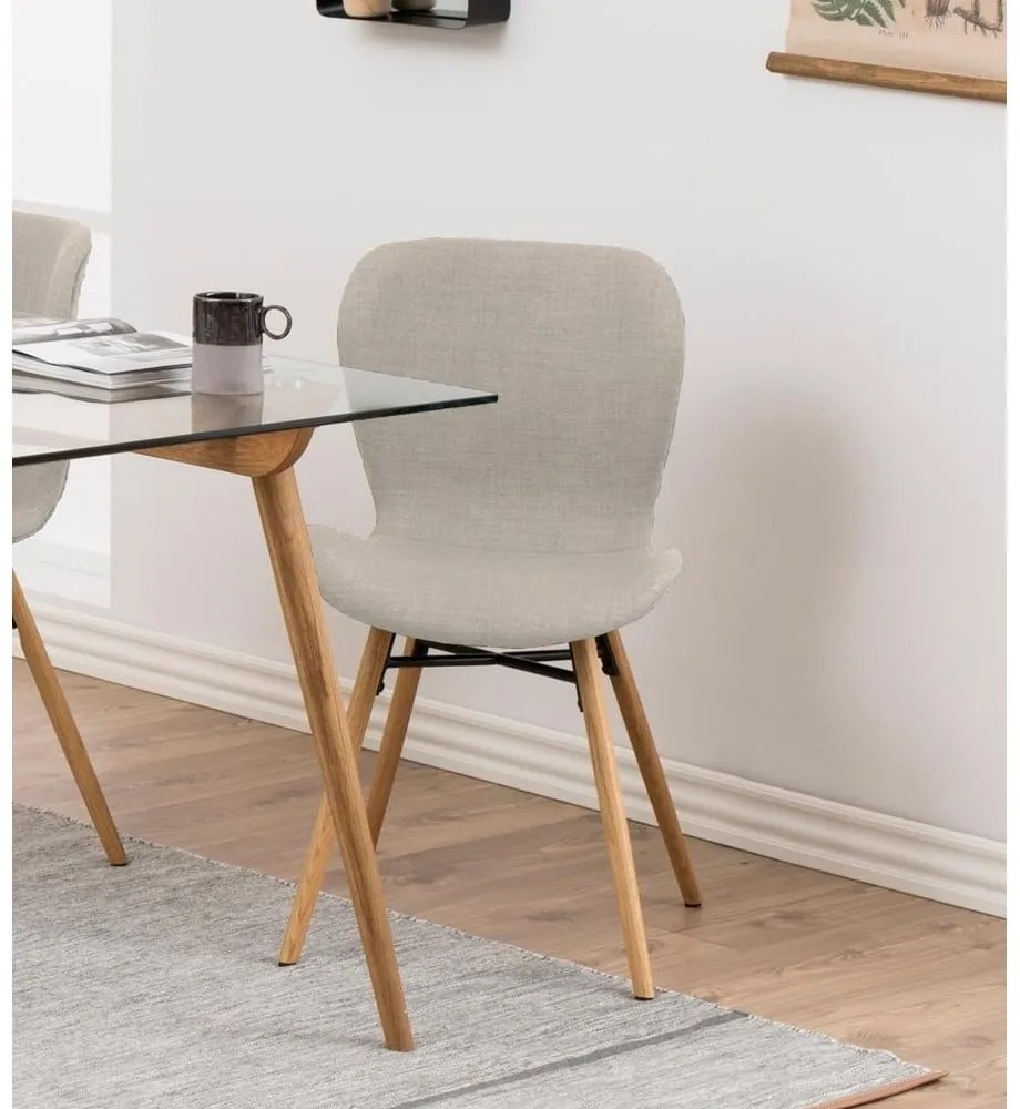 Súprava 2 béžových jedálenských stoličiek Batilda - Actona