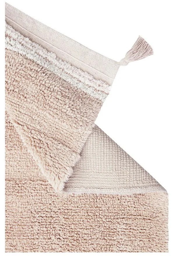 Svetloružový prateľný ručne tkaný bavlnený koberec 90x130 cm Bloom Rose – Lorena Canals