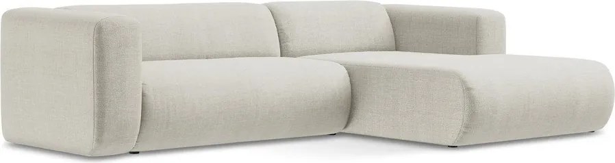 Béžová rohová pohovka (pravý roh/s leňoškou) Ekahi – Makamii