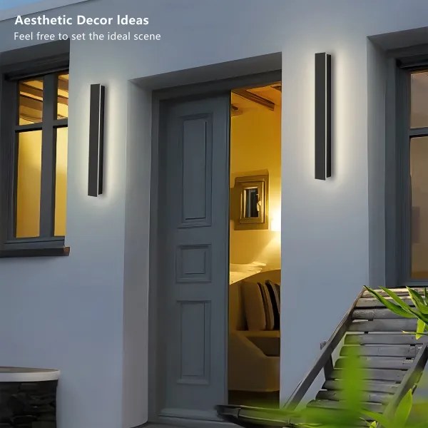 Brilagi - LED vonkajšie nástenné svietidlo LINEAR LED/12W/230V 3000K IP65 čierne