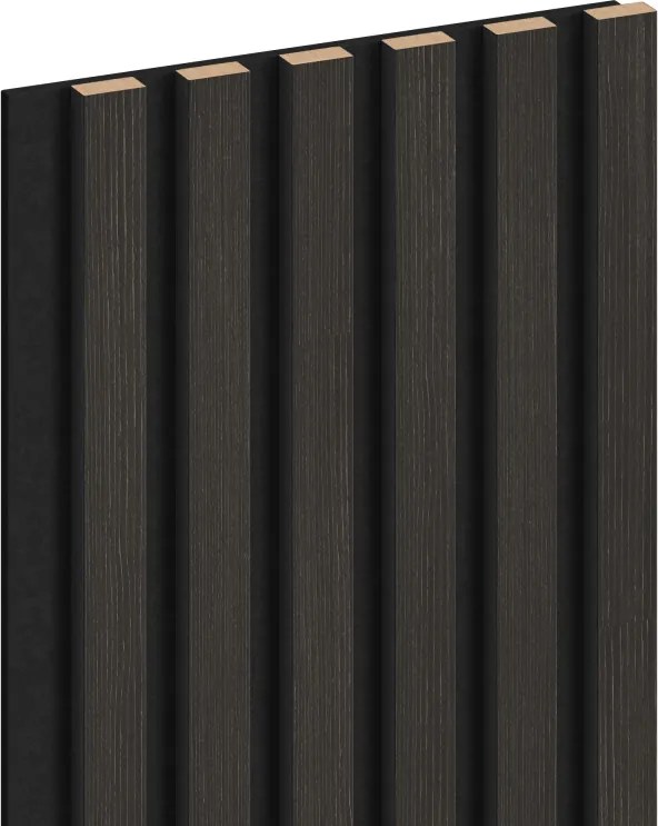 Mexen Lam-F, akustické stenové lamely 275 × 30 cm, plstený podklad 8 mm, technická dyha, orech striebristý, S105-275307-3015-009