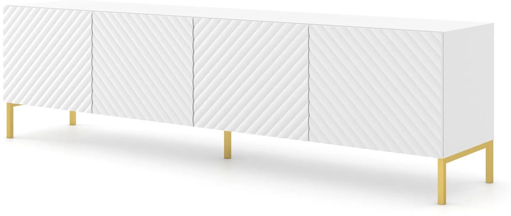 TV stolík/skrinka Surfy 4D (biela). Vlastná spoľahlivá doprava až k Vám domov. 1057587