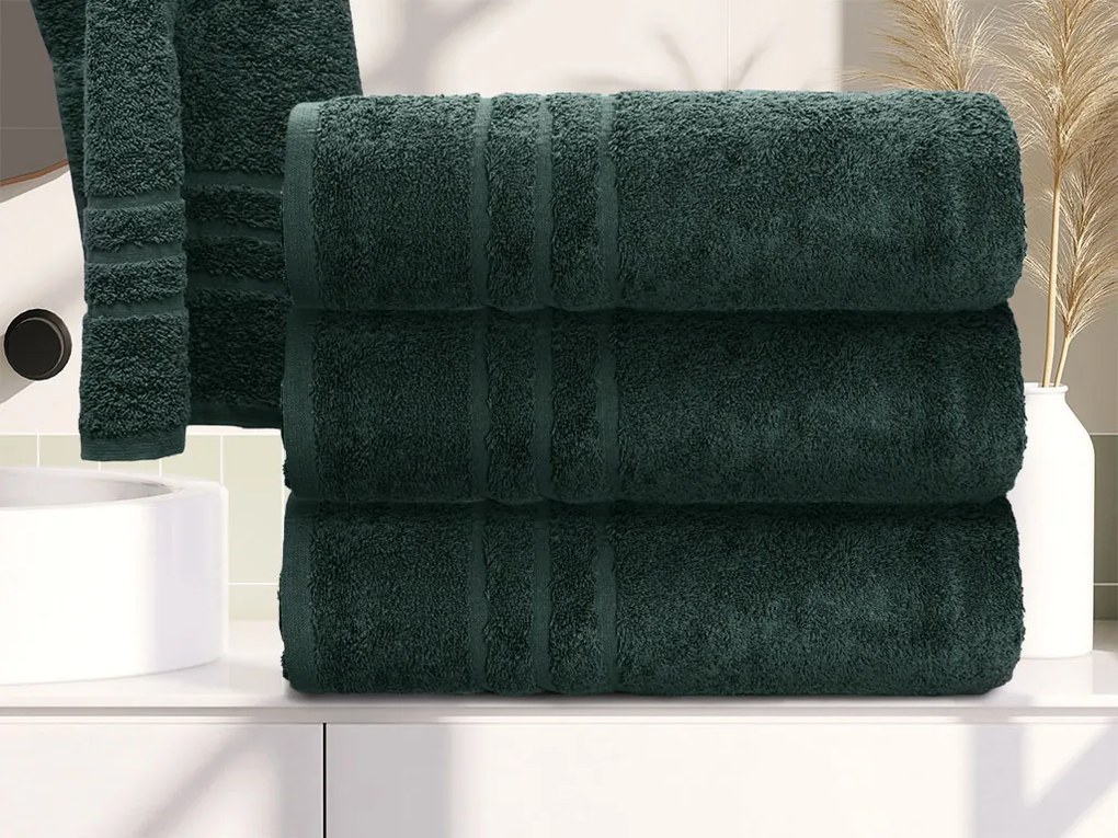 Uterák Comfort 70 x 140 cm tmavozelený, 100% bavlna