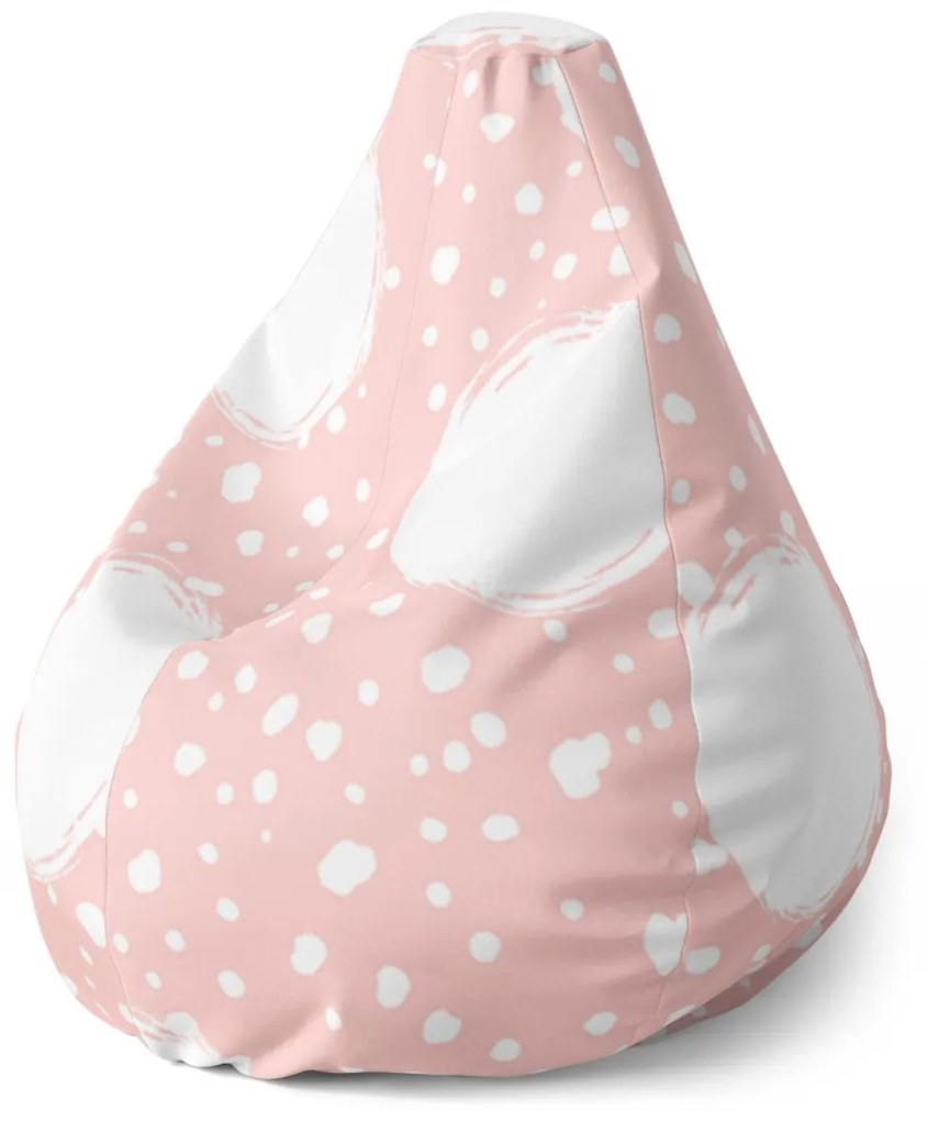 Sablio Sedací vak Pear Biele fľaky - 70 x 95 x 15 cm
