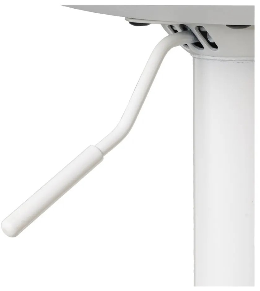 Biele barové stoličky s nastaviteľnou výškou z imitácie kože v súprave 2 ks (výška sedadla 56,5 cm) – Casa Selección