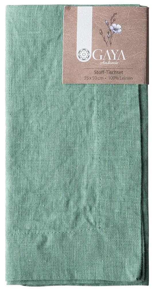 Morské zelené ľanové prestieranie 35 x 50 cm - Gaya Ambiente - 596446