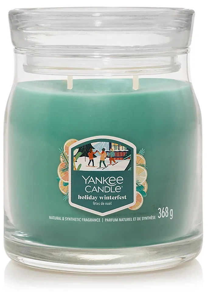 Yankee Candle vonná sviečka Signature v skle stredná Holiday Winterfest, 368 g, S