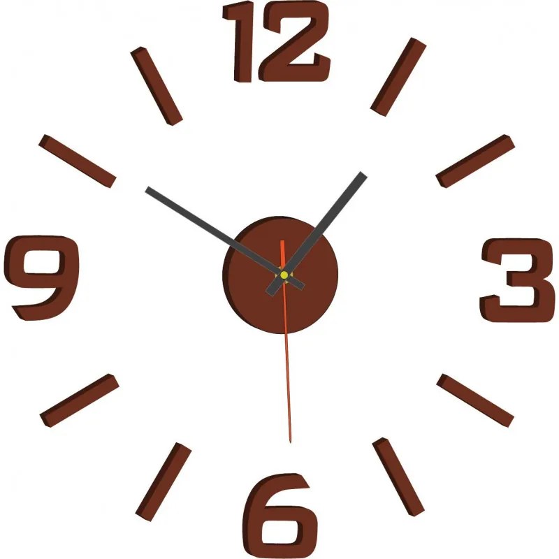 Nalepovacie nástenné hodiny z akrylu – moderné 3D plexi hodiny | SENTOP X0089