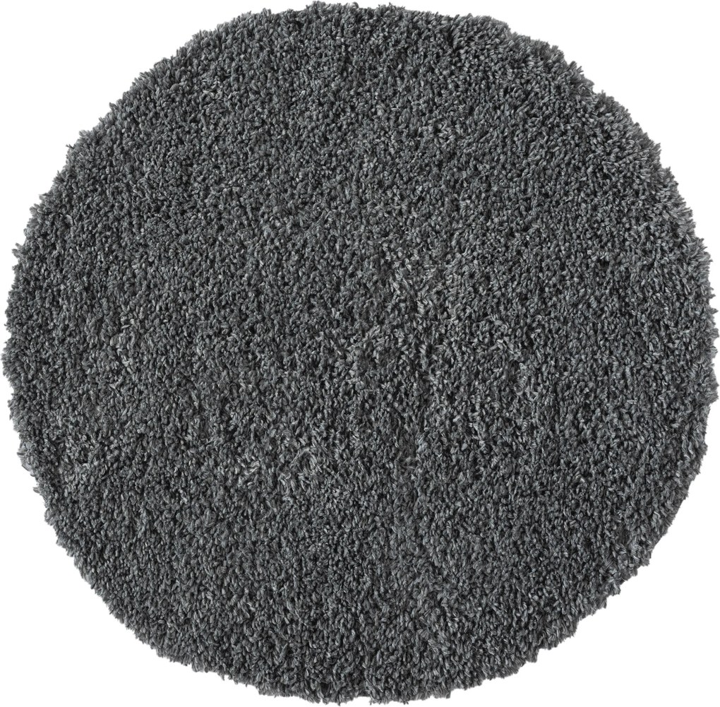 Kusový koberec My Shaggy grau kruh, 150x150 (priemer) kruh, šedá, chodba / predsieň, My Flair