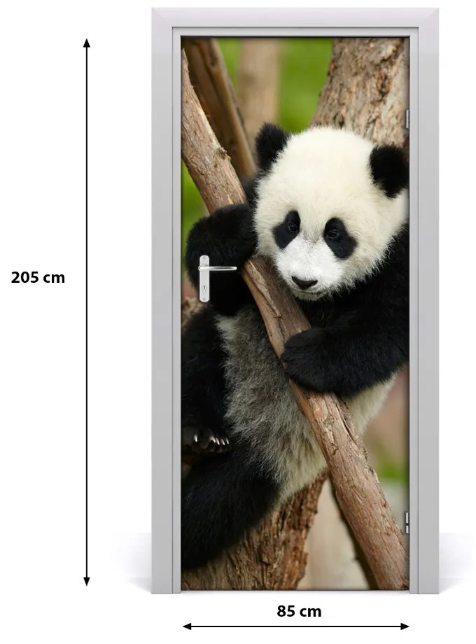 Samolepiace fototapety na dvere Panda na strome 85x205 cm