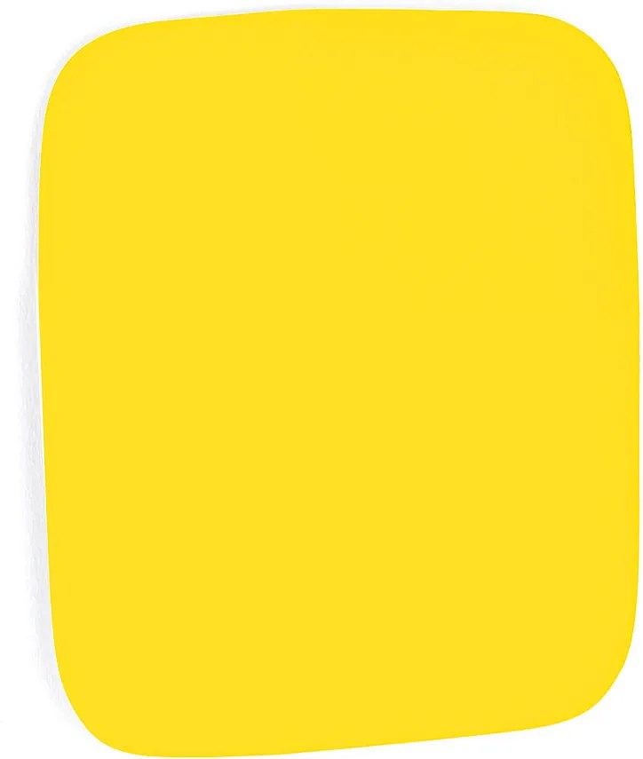 Sklenená magnetická tabuľa Stella so zaoblenými rohmi, 300x300 mm, žltá