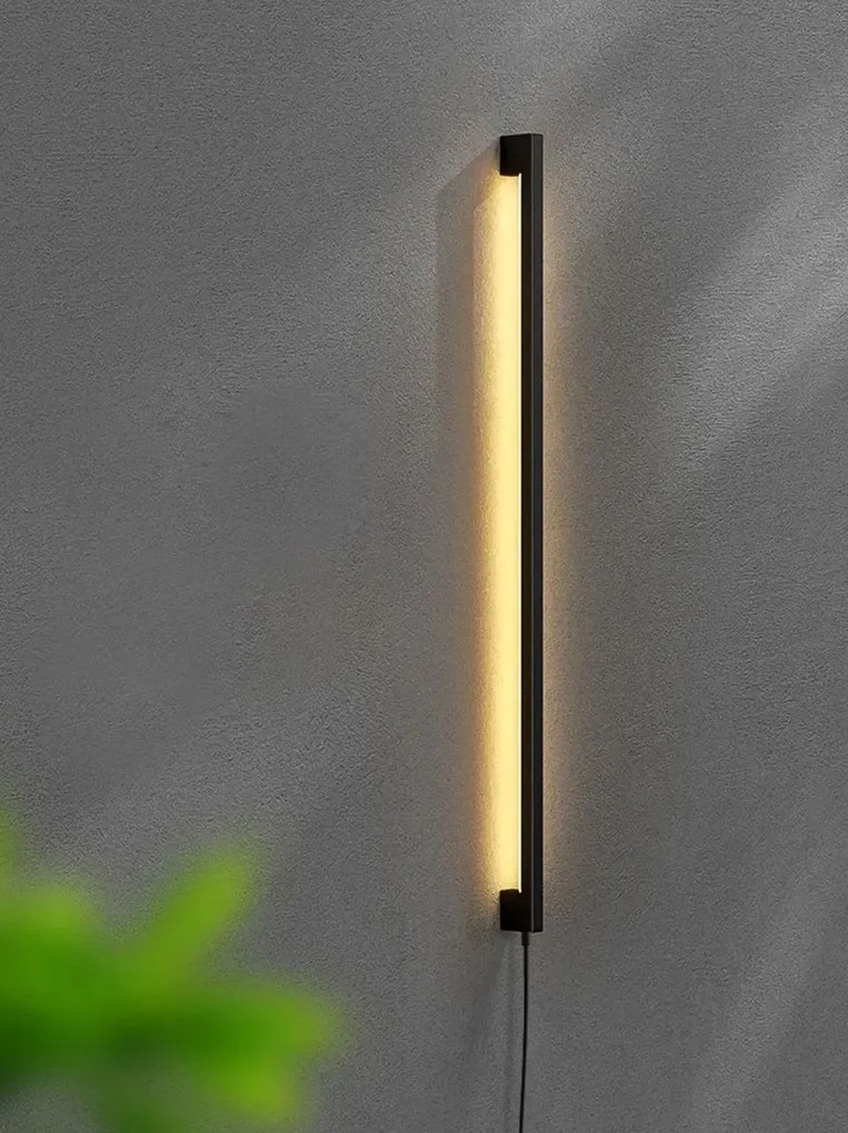 Toolight Toolight, LED nástenné svietidlo 80cm, 12W, 3000K, LHJ063-W, čierna matná, OSW-60032