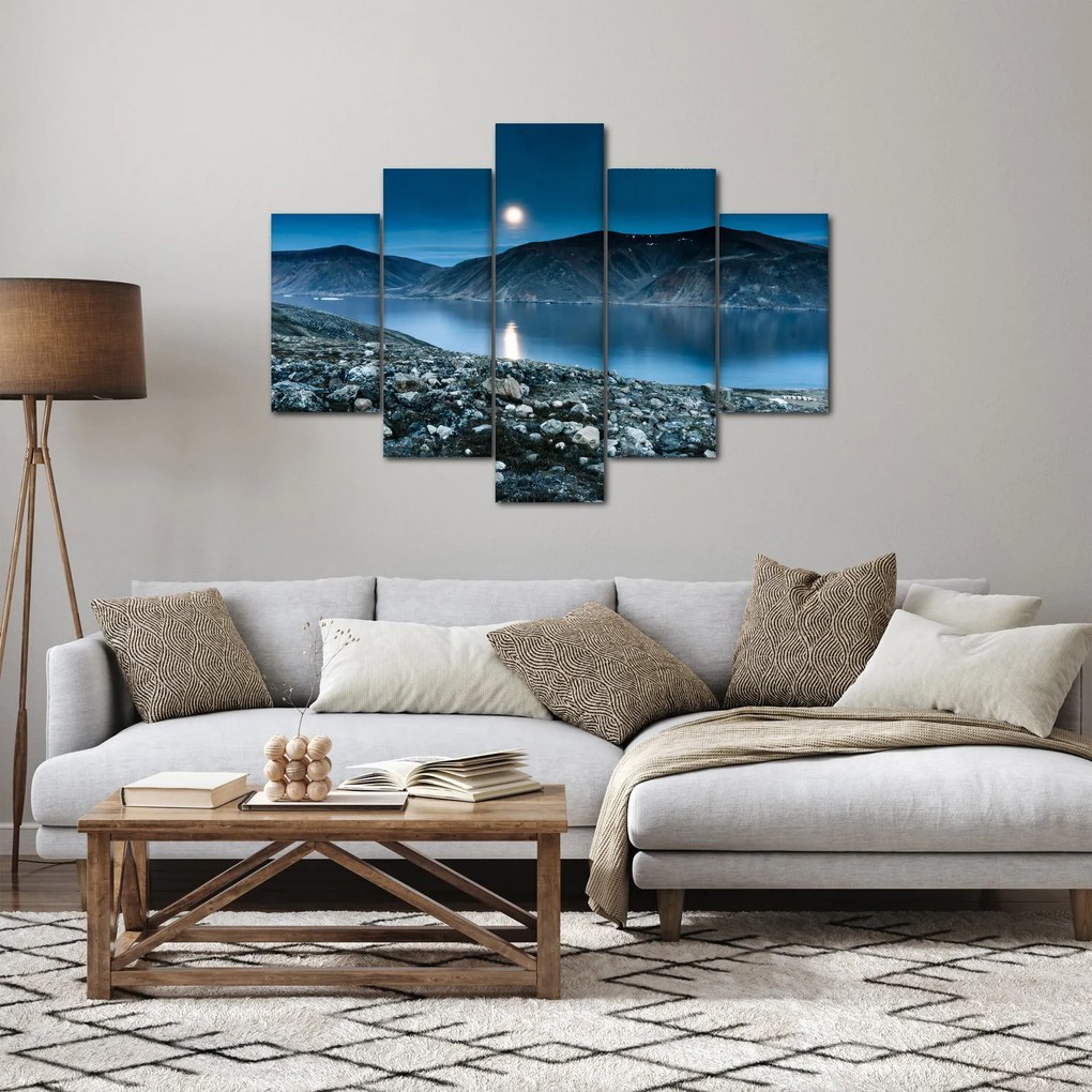 Obraz nočné krajiny, Island (150x105 cm)