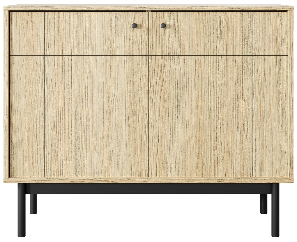 Komoda v japonsko-škandinávskom štýle 104 cm dub s líniami