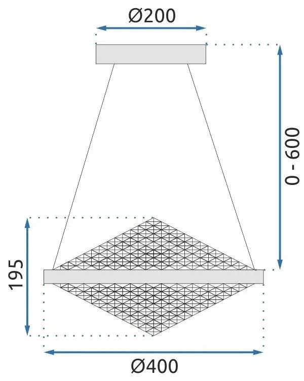 Toolight - Krištáľová závesná lampa APP774-1CP + diaľkové ovládanie, chrómová, OSW-05025
