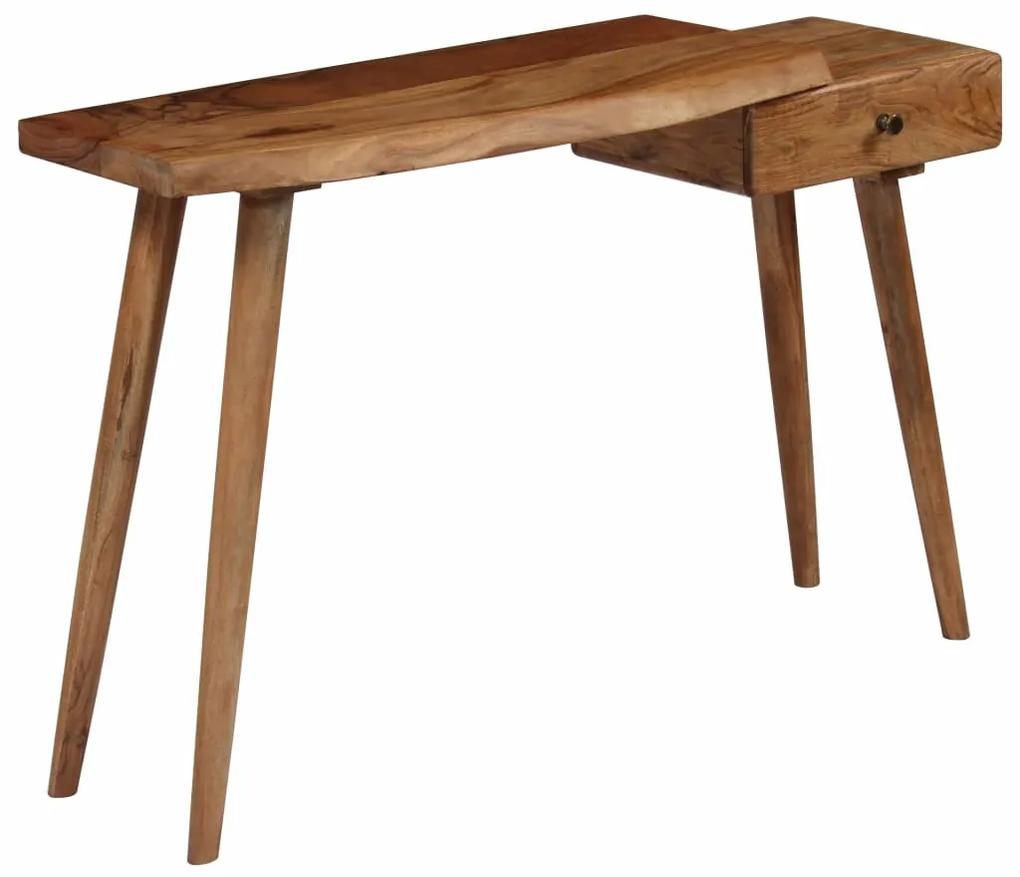 vidaXL Konzolový stolík, masívne akáciové drevo 115x35x76 cm