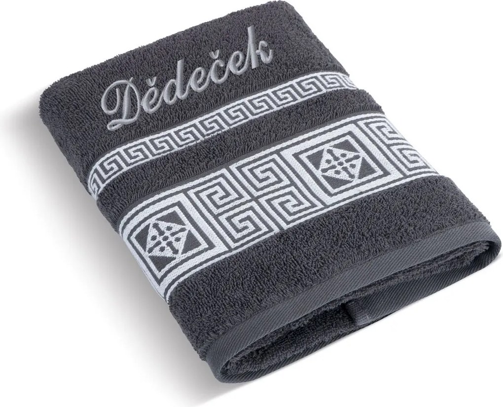 Bellatex Froté uterák 50x100 grécka kolekcia 155/044 s výšivkou Dedko