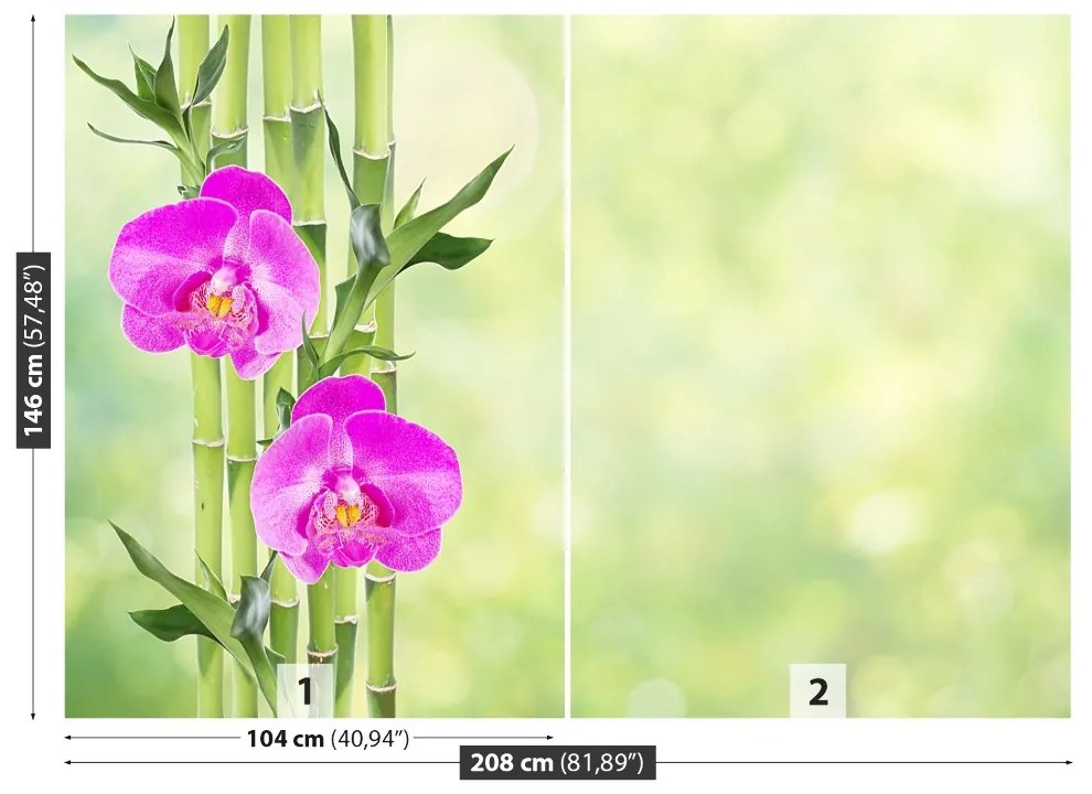 Fototapeta Vliesová Orchidea a bambus 104x70 cm