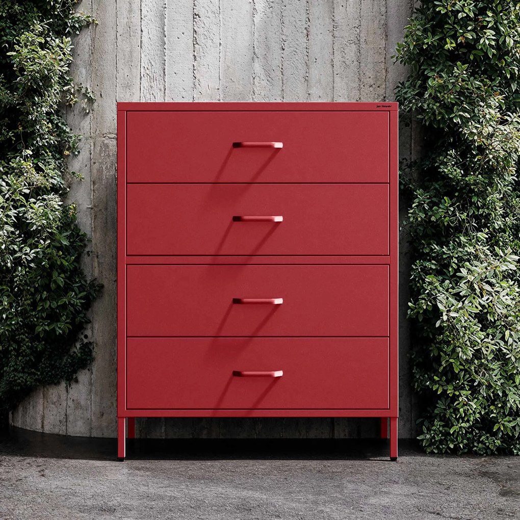 Komoda CARLA, 800 x 1015 x 400 mm, Modern: červený farba