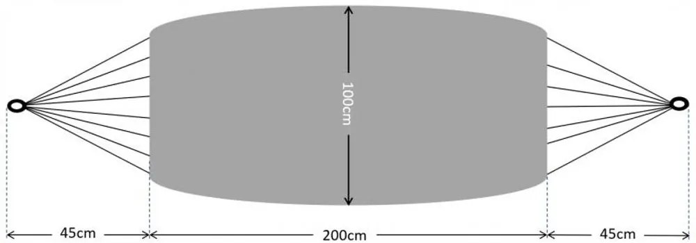 Chomik Závesná hojdacia sieť 200x100 cm - nosnosť 150 kg, béžová