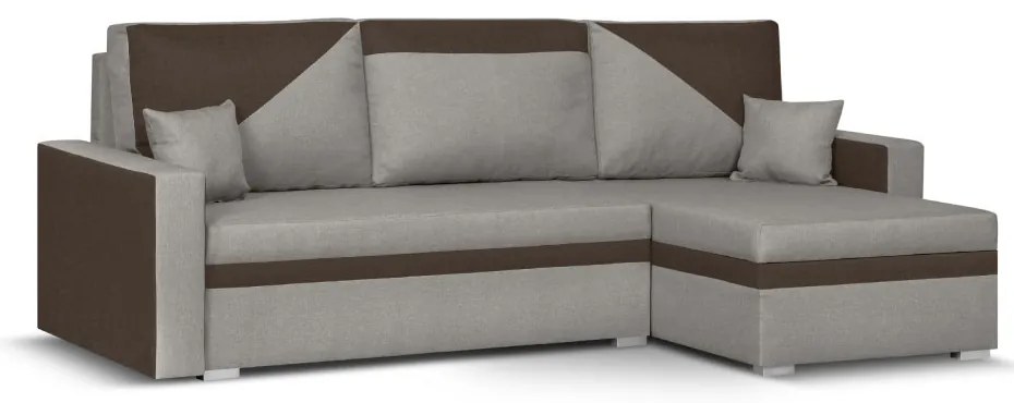 Rozkládací rohová sedací souprava ASTRA Světle hnědá/Hnědá
