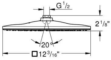 GROHE 26568000 - Hlavová sprcha RAINSHOWER MONO 310 CUBE 310 × 310 mm chróm