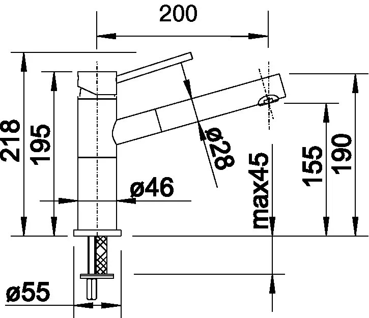 Blanco ALTA-S Compact chróm beztlaková 518448