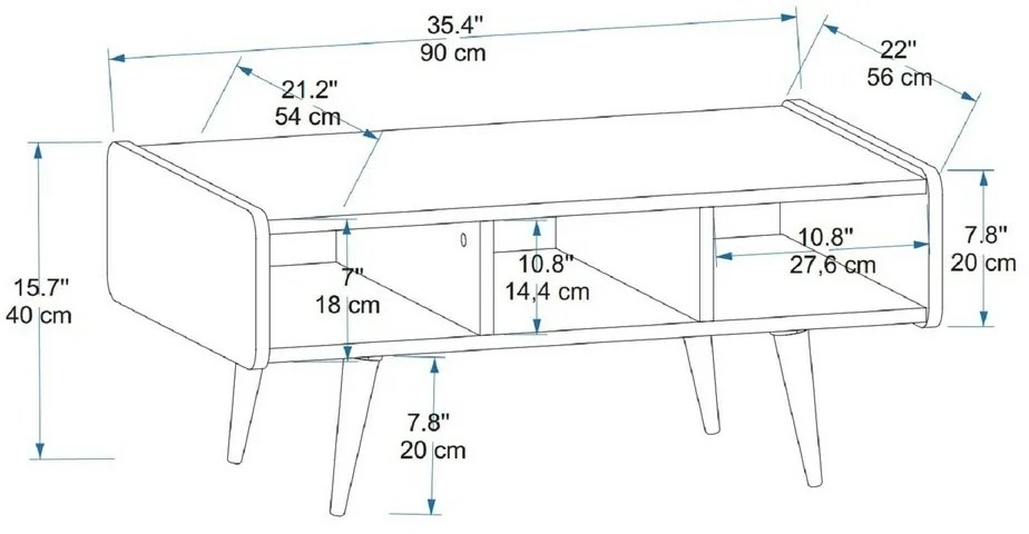 Konferenčný stolík Line Walnut